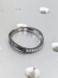 0.2ct Round Cut Moissanite Anniversary Women Wedding Band 14k Black Gold Plated