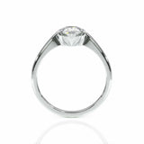 2Ct Pear Cut Diamond Stylish Solitaire Engagement Ring 14K White Gold Finish