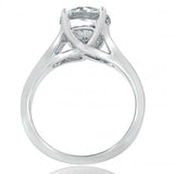 2ct Round Cut Diamond Engagement Ring Classic Solitaire 14k White Gold Finish