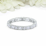 2ct Baguette Cut Diamond Wedding Band Eternity Anniversary 14k White Gold Finish