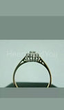 0.5ct Round Cut Moissanite Daisy Flower Cluster Women Ring 14k YellowGold Plated
