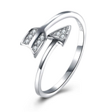 1.2ct Round Cut Diamond Engagement Ring 14k White Gold Finish Arrow Wrap Bypass