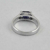 1.4ct Engagement Ring Emerald Cut Purple Amethyst Solitaire 14k WhiteGold Finish