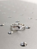 0.5ct Round Cut Moissanite Stylish Women Engagement Ring 14k White Gold Plated