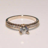 2ct Round Cut Diamond Engagement Ring 18k Rose Gold Finish Classic Solitaire