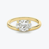 0.4ct Oval Simulated Diamond Solitaire Engagement Ring 14k Yellow Gold Plated