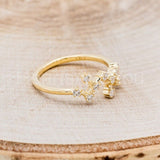 0.5ct Round Cut Moissanite Constellation Engagement Ring 14k White Gold Plated