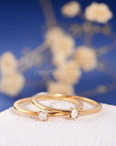 0.2ct Princess Cut Simulated Diamond Bridal Set Solitaire 14k Yellow Gold Plated