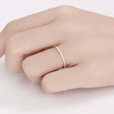 0.15ct Round Cut Diamond Wedding Band Stackable Half Eternity 14k Rose Gold Over