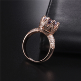 2ct Round Cut Diamond Engagement Ring 14k Rose Gold Finish Crown Fancy Wedding