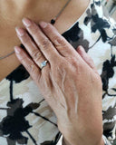 0.7ct Engagement Ring Heart Cut Blue Aquamarine Solitaire 14k White Gold Finish