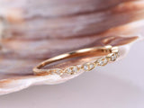 Half Eternity Wedding Ring Band 1ct Round Cut VVS1D Diamond 18k Rose Gold Finish