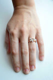 Butterfly Minimalist Engagement Ring 1ct Round Cut Diamond 14k Rose Gold Finish