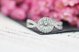 2.3ct Round Cut VVS1 Diamond Split Shank Engagement Ring 14k White Gold Finish