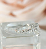 2.2ct Elongated Oval Cut Simulated Diamond Accented Ring 14k White Gold Plated