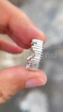 0.3ct Baguette Cut Simulated Diamond Princess Crown Ring 14k White Gold Plated