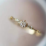 0.5ct Round Cut Moissanite Minimalist Engagement Ring 14k Yellow Gold Plated