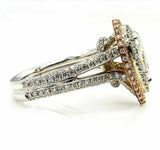 6.5ct Oval Cut Diamond Cocktail Split Band Engagement Ring 14K White Gold Finish