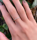 0.5ct Engagement Ring Round Cut Diamond 5 Stone Minimalist 14k Yellow Gold Over