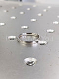 0.2ct Round Cut Moissanite Anniversary Women Wedding Band 14k White Gold Plated