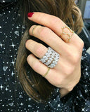 5ct Oval Cut Diamond Wedding Band 14k WhiteGold Finish Iced Gatsby Full Eternity