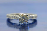 2.5ct Round Cut Diamond Engagement Ring Stylish Bridal Set 14k White Gold Finish