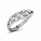 1Ct Round Cut Diamond Leaf Vine Nature Engagement Ring 14K White Gold Finish
