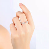 1.3ct Round Cut VVS1 Diamond Wedding Ring Band 14k WhiteGold Finish Fancy Unique