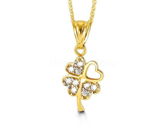 0.12ct Round Cut Moissanite Floral Pendant 14k Yellow Gold Plated NO CHAIN