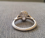 1.5Ct Oval Cut Peach Morganite Filigree Halo Engagement Ring 14K White Gold Over