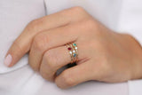 0.4ct Round Pink Ruby Two Stone Minimalist Engagement Ring 14k Yellow Gold Over