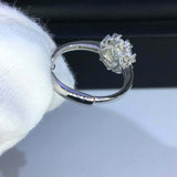 2ct Round Cut VVS1 Diamond Engagement Ring Floral Art Deco 14k White Gold Finish