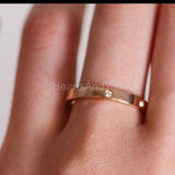 0.2ct Round Cut Moissanite Flush Set Women Wedding Band 14k Yellow Gold Plated