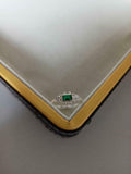 1ct Engagement Ring Baguette Cut Green Emerald Three Stone 14k White Gold Finish