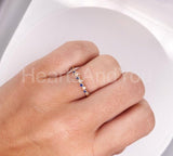0.5ct Round Cut Simulated Blue Sapphire Wave Wedding Band 14k Yellow Gold Plated