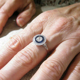 2.5ct Round Cut VVS1 Diamond Art Deco Floral Engagement Ring 14k White Gold Over