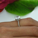 0.5ct Princess Diamond Solitaire Classic Engagement Ring 14k White Gold Finish