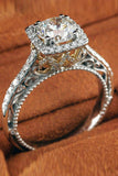 5Ct Round Cut Diamond Halo Vintage Cocktail Engagement Ring 18K Dual Gold Finish