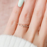 0.15ct Round Cut Moissanite Half Eternity Wedding Band 14k Rose Gold Plated