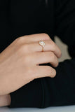 2ct Round Cut Diamond Engagement Ring 14k Yellow Gold Finish Unique Cluster Disc