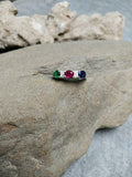 2.5ct Wedding Band Oval Cut Multi Stone Stylish Three Stone 14k White Gold Over