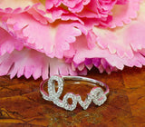 Love Antique Style Engagement Ring 1ct Round Cut Diamond 14k White Gold Finish