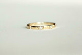 0.4ct Round Cut Diamond Wedding Band Stackable Anniversary 14k YellowGold Finish