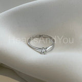 0.15ct Round Cut Moissanite Solitaire Women Engagement Ring 14K WhiteGold Plated