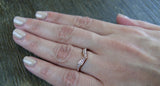 0.6ct Round Cut Diamond Wedding Ring Band 14k RoseGold Finish Curved Leaf Bridal