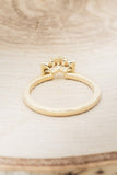 0.2ct Round Cut Moissanite Crown Minimalist Engagement Ring 14k Gold Plated
