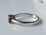 0.5ct Round Cut Red Garnet Engagement Ring 4 Prong Solitaire 14k White Gold Over