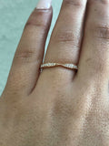 1ct Round Cut Diamond Minimalist Infinity Eternity Ring Band 14k Rose Gold Over