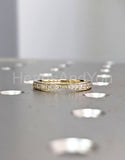 0.2ct Round Cut Moissanite Bow Tie Shaped Wedding Band 14k Yellow Gold Plated