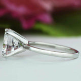 1ct Round Cut Brilliant Diamond Classic Solitaire Ring 14k White Gold Finish New